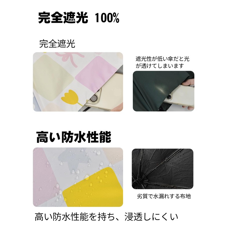 Sun Parasol, UV Protection, 100% Light Blocking, Foldable, Lightweight, Foldable,