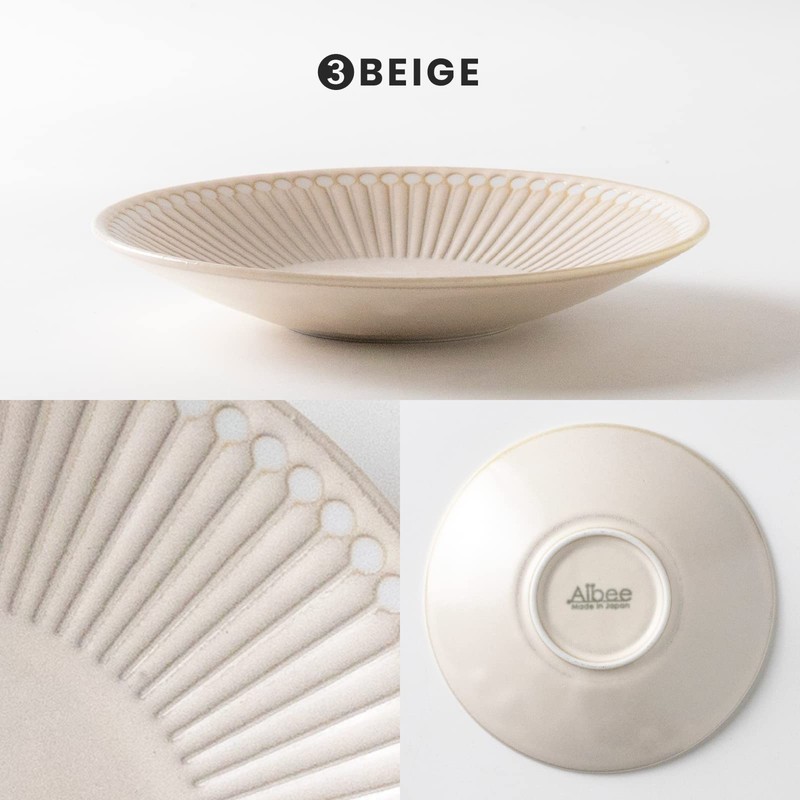 Minoru Pottery Mino Ware Albee 145 Plate, Set of 3
