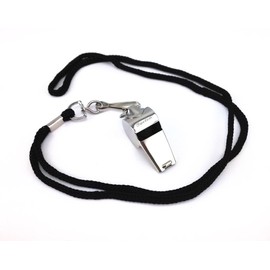 yueton Stainless Steel Loud Sport Coach Emergency Whistles with Lanyard, Pack of 6