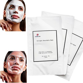 Organic Collagen Hydrogel Face Masks with Deep Moisturizing For All Skin Types, Deep Hydration, Anti-Aging, Skin-Soothing Treatment (Pack of 3)