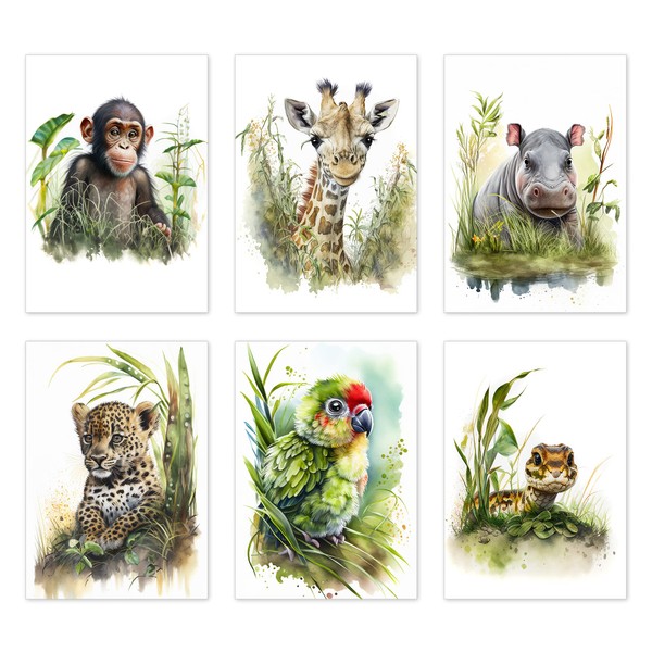 codiarts.® Set of 6 Poster - Deine Tierfreunde - Nursery
