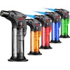 Torch Lighters 5 Pack Butane Refillable Jet Flame Torch Multi
