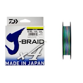 Daiwa J-Braid X4 Braided Fishing Line - Multicoloured, 0.15 mm, 150 M