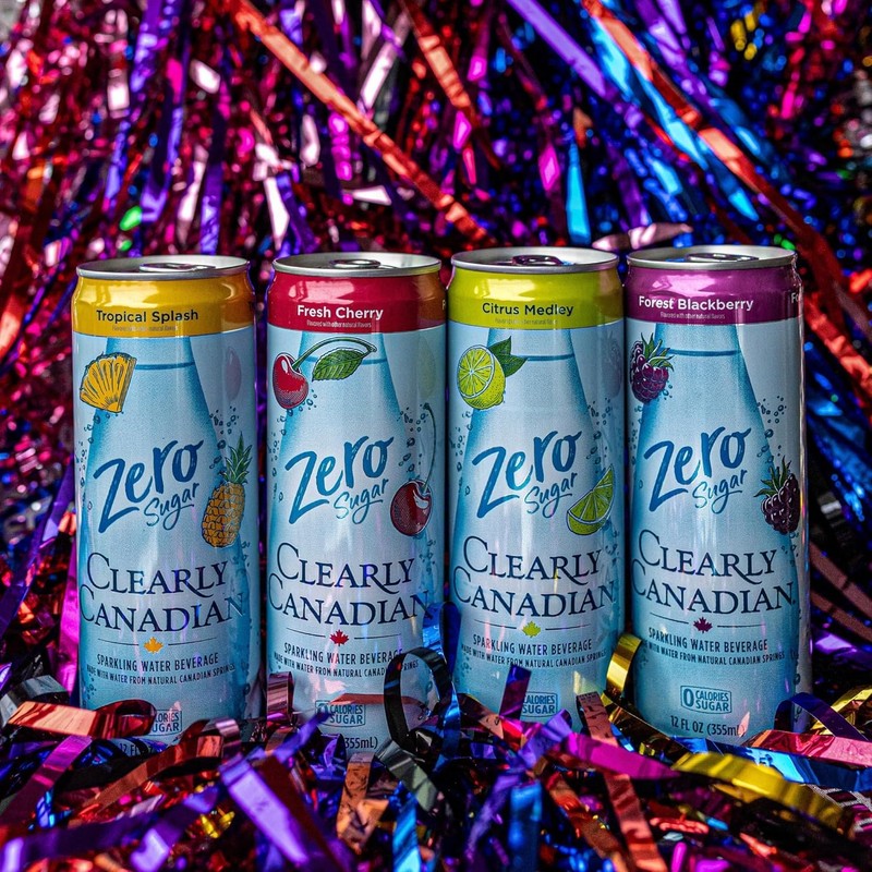 Clearly Canadian Zero Sugar Can Variety Sparkling Water, 24-Pack (Regular