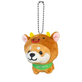 LamPlanning Series-3 Traveling Bean Shiba Key Chain Mascot, Ball Chain, Back Charm, Cute, Fluffy, Dog, Shiba Inu, Mameshiba, Healing, Braun