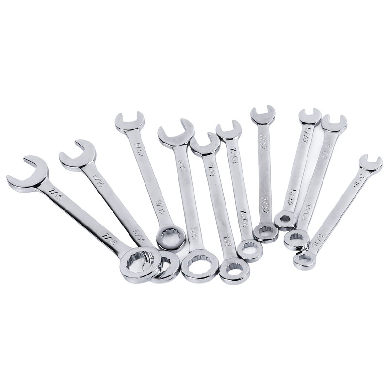 10PCS Mini Combination Wrench Set Steel Inch Open End Small