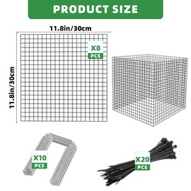 8 Pcs Plant Protectors from Animals, 2 Packs Metal Wire Plant Cage, Garden Protector Cage from Deer, Garden Protector for Flowers Vegetables from Rabbits (8 Pcs Plant Protectors)