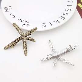 Seashell Hair Clips for Women Girls Starfish Hair Clip Mermaid Hair Accessories for Women Sea Shell Star Ariel Hair Clips Starfish Headpiece Mermaid Hair Clip Costume 4Pcs