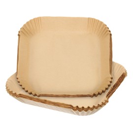 sourcing map 200pcs Oil Air Fryer Paper Liners 10.24" Square Disposable Non-Stick Air Fryer Paper Liners for Microwaves Ovens Steaming Baking Frying Portables