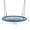 Happybuy Spider Web Saucer Swing, 40 Inch Round Swing for