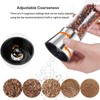 Salt and Pepper Grinder Set, Black Pepper Mill Refillable and
