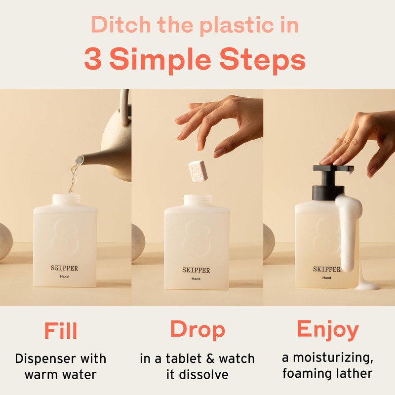 Tirtyl Skipper Foaming Hand Soap Tablet Refills - 12 Pack