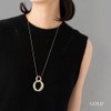 Jewel VOX Necklace, Nickel-Free, Oval, Long Necklace, Metal Allergy-Friendly, Stylish,
