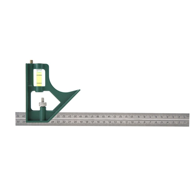 300mm Adjustable Stainless Steel Square Angle Ruler 45/90 Degree with