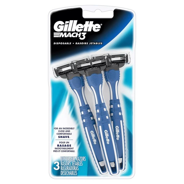 Gillette (2PK) Gillette Mach3 Disposable Razors, 3 Count 047400044722VL