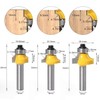 Bestgle 5Pcs 8mm Shank Round Over Edging Router Bits Woodworking