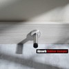 4 Pack Brushed Stainless Steel Door Stopper with Black Tip,