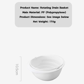Double-Layer Colander Bowl Set – Drain & Rinse Basket with Inner Strainer – Kitchen Sink Food Washing Bowl for Fruits, Vegetables, Pasta – Gray, Beige, White, Pink (Pink)