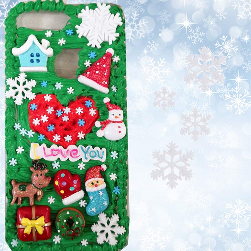 CCINEE Snowflake Snowflake 15-25mm White Approx 48pcs Decorative Craft Materials