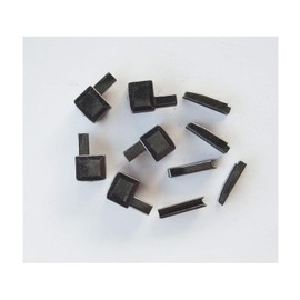 10 pcs #10 Metal zipper retainer box and zipper insertion pin,bottom sliders zipper insertion pin repair kit replacement (Gun metal)