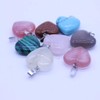 OHPHCALL Natural Stone Heart Pendants Necklace Accessories Jewelry Crafting Set