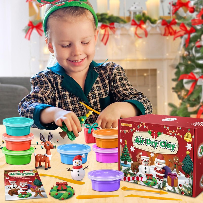 ESSENSON Air Dry Clay Christmas Crafts Kit, 36 Colors DIY