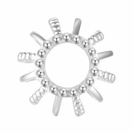 CHAMOON® Circle of Dreams "Statement Charm" - Large Charm Pendant 925 Sterling Silver for Women's Leather Bracelet, 928 sterling silver, Circle of Dreams