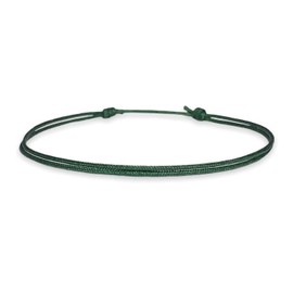 Cord Anklet for Men Women Teen Adult Unisex - Ankle Bracelet Surfer Beach String Anklets Waterproof Adjustable Jewelry Unisex Summer Accessories (one size, Dark Green)