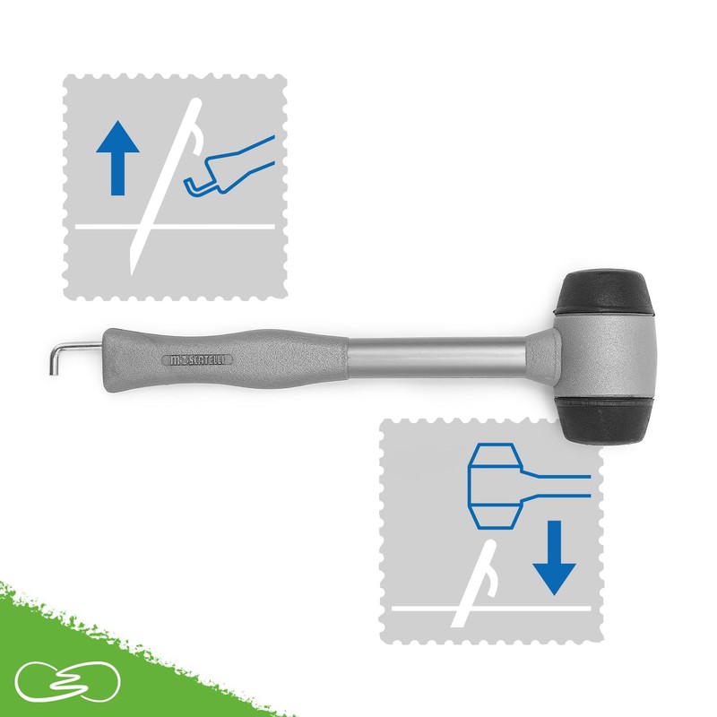 Moscatelli Multi-Purpose Camping Hammer, Robust and Ergonomic with Hook for