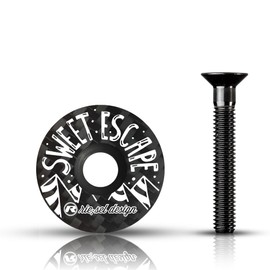 Riesel Design 1x stem:Cap Ahead Cap Made of Carbon with Aluminium Screw for Road Bike, Cyclocrosser & Mountain Bike/Top Cap MTB/Stylish Stem & Headset Cap for Fork Shafts with 1 1/8 Inch