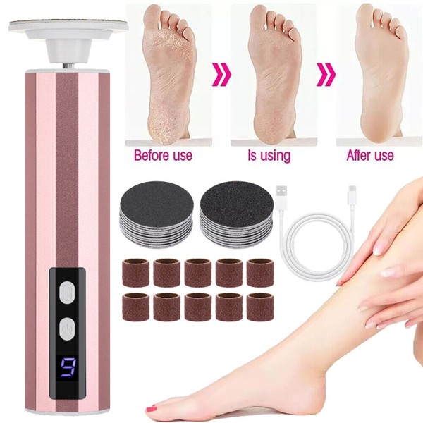 Hailicare Electric Foot Callus Remover With 60pcs Replacement Sandpaper File