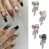 10Pcs Bowknot Shaped Nail Charm 3D Luxury Nail Art Gig