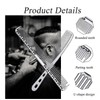 GMYIAK Hairdressing Comb Set, 2 pcs Metal Salon Combs, Heat