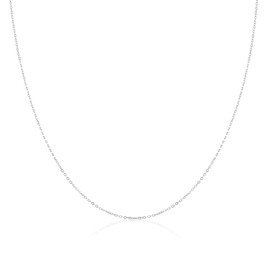 9ct White Gold Hammered Trace Chain 24 Inches