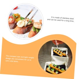 Gatuida 4pcs Stainless Steel Pin Bone Tweezers Long Manicure Tweezers Serrated Tip and Blunt Tip Daily Garden Tool