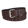 Dickies Men's Leather Double Prong Belt, Brown, Medium (34-36)