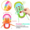HO-SFSM 2 Pieces Shoelace Toys, Practice Tying Shoelaces, Threading Game,