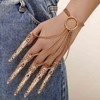 Cimenexe Punk Finger Claw Tassel Ring Gold Claw Chain Ring