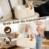 Monemey Organizer Fasciatoio per Neonati, con Scomparti e Maniglie, Beige