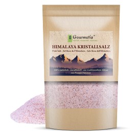 Gourmetia Himalaya Salt Fine 400 g, Pink Crystal Salt from Punjab Pakistan, Rock Salt - Also Coarse