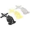 3PCS/Set Peaceful Praying Hands Wall Decor with Religious Cross Garden