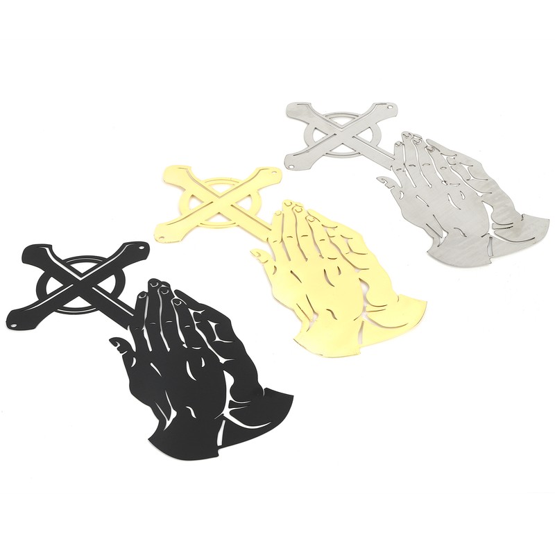 3PCS/Set Peaceful Praying Hands Wall Decor with Religious Cross Garden