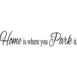 CreativeSignsnDesigns Home is Where You Park it- Vinyl RV/Camper Wall Decal