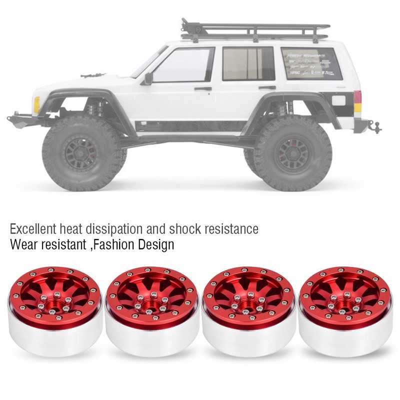 4pcs 1.9" 10 Hole Fashion Alloy Beadlock Wheel Hubs for