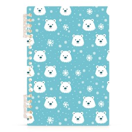 A5 Spiral Notebook Cartoon Polar Bear Pattern School Office Notebook 8.3x5.7 In 60 Sheets 80gsm Paper College Ruled Paper Men Women Journal Notebook for Work Study Travel 2 Pack