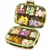 Portable Pill Organizer With Extended Organizer for Travel & Daily