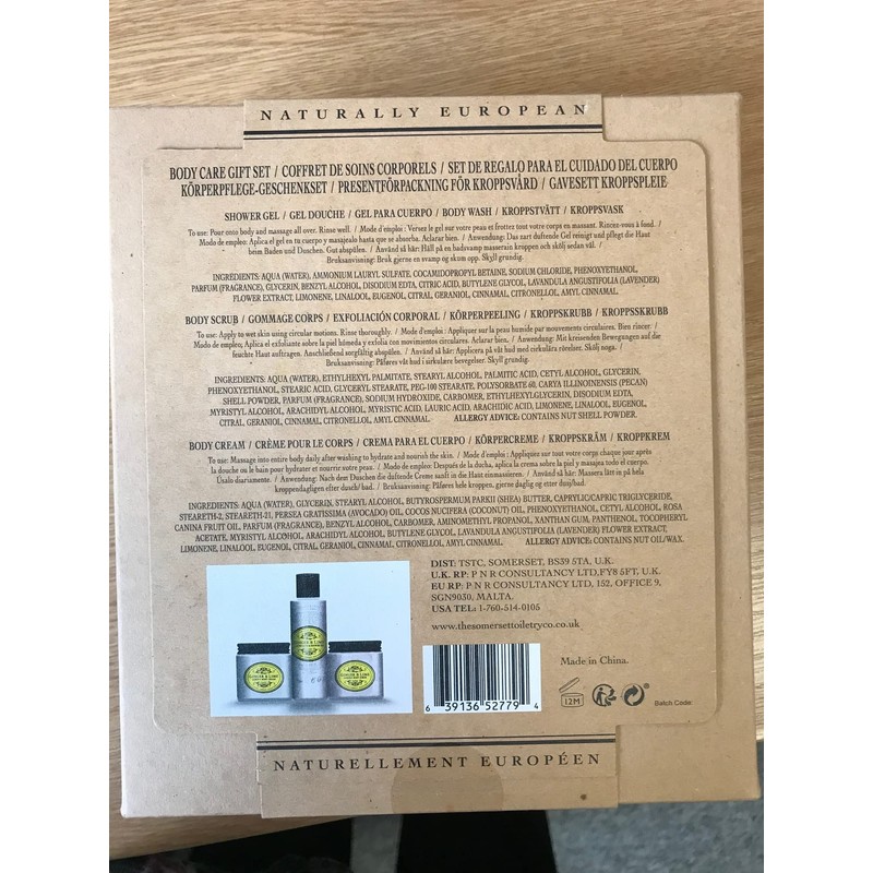 Naturally European Ginger and Lime Body Care Gift Set, Nourishes