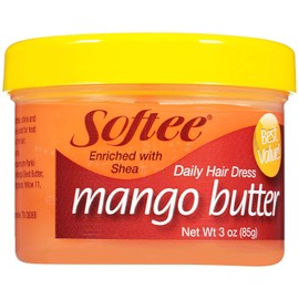 SOFTEE Mango Butter w/Shea Butter & Coconut Oil Daily Hair Dress 3oz, Set of 2