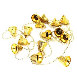 2pcs 2 m Gold Christmas Decoration Garland,Christmas Bells Chain for Hanging,Christmas Tree Decoration,Hanging Decoration Pendant,Ornament,Christmas Tree Ornaments,Christmas Tree Ornaments