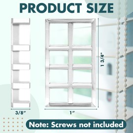 Innconee 8 Pcs Bracket Spacer Blocks Curtain Spacers for Drapes Extension Clear Plastic Brackets for Blinds and Shades Spacer Block Bracket Extension for Home Office Window